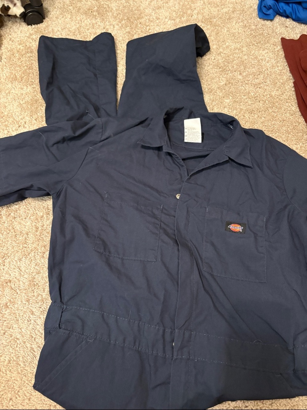 Dickies Dark Blue Men's Work Coverall with Chest Pockets